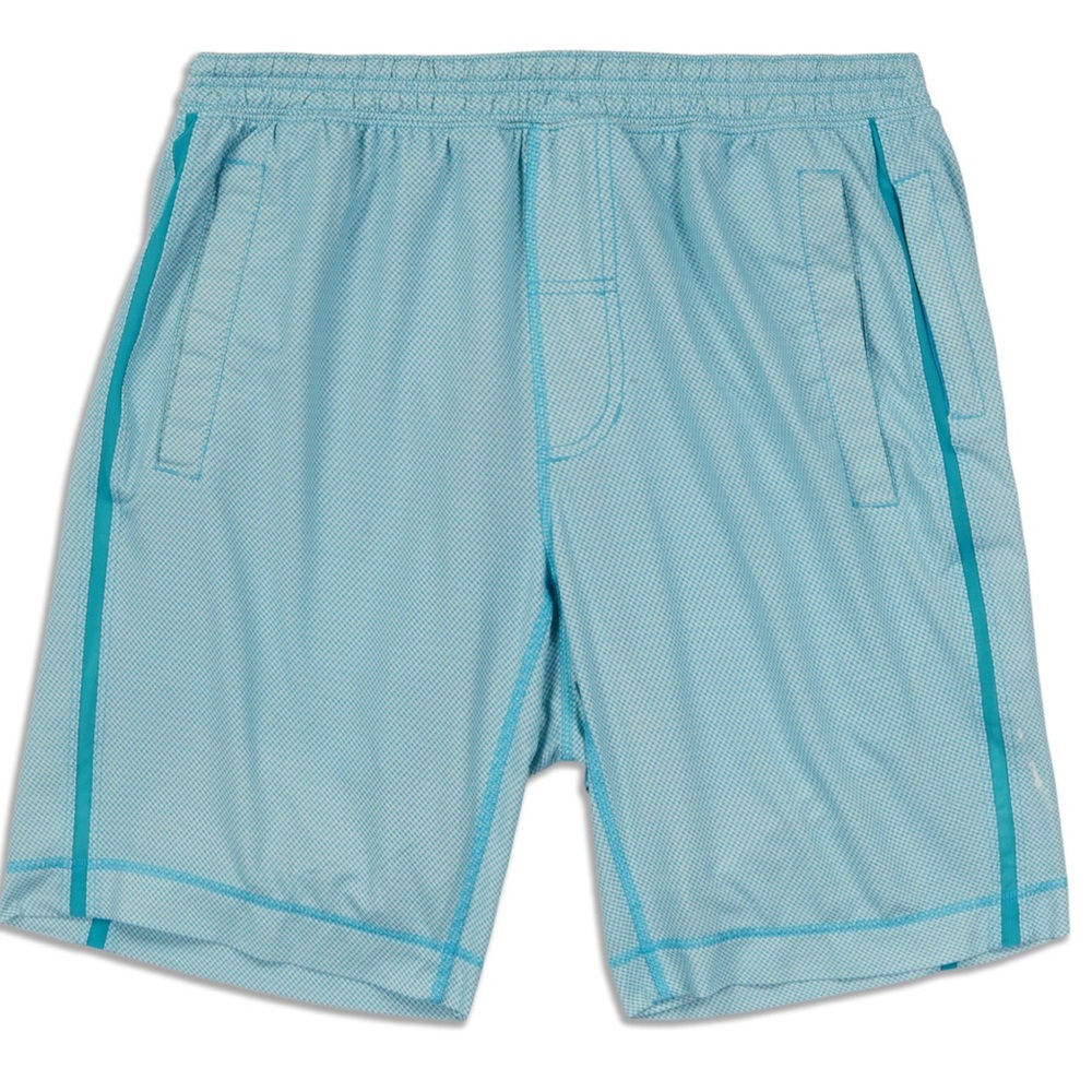 Lululemon Pace Breaker Shorts Mini Mod Waves Printed Spry Blue size small
